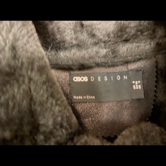 ASOS DESIGN cropped borg aviator jacket - Picture 7 of 9